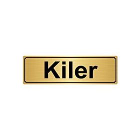 Özarslan Dizayn Kiler 7x20 cm Altın Renk Metal Yönlendirme Levhası