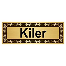 Özarslan Dizayn Kiler 7x20 cm Metal Altın Renk Metal Yönlendirme Levhası