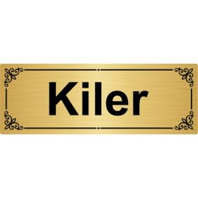 Özarslan Dizayn Kiler 7x20 cm Metal Altın Renk Metal Yönlendirme Levhası