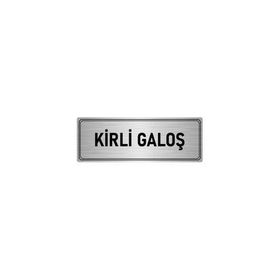 Özarslan Dizayn Kirli Galoş 10x20 cm Gümüş Renk Metal Yönlendirme Levhası