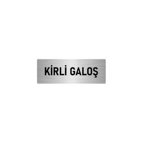 Özarslan Dizayn Kirli Galoş 10x20 cm Gümüş Renk Metal Yönlendirme Levhası