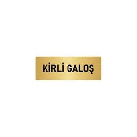 Özarslan Dizayn Kirli Galoş 7x20 cm Altın Renk Metal Yönlendirme Levhası
