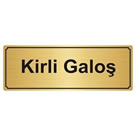 Özarslan Dizayn Kirli Galoş 7x20 cm Altın Renk Metal Yönlendirme Levhası