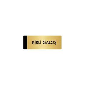 Özarslan Dizayn Kirli Galoş 7x20 cm Altın Renk Metal Yönlendirme Levhası
