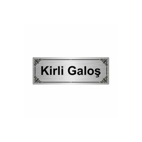 Özarslan Dizayn Kirli Galoş 7x20 cm Gümüş Renk Metal Yönlendirme Levhası