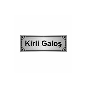 Özarslan Dizayn Kirli Galoş 7x20 cm Gümüş Renk Metal Yönlendirme Levhası