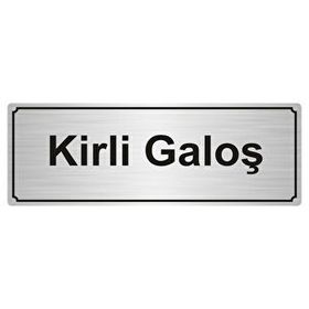 Özarslan Dizayn Kirli Galoş 7x20 cm Gümüş Renk Metal Yönlendirme Levhası