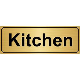 Özarslan Dizayn Kitchen 10x20 cm Altın Renk Metal Yönlendirme Levhası