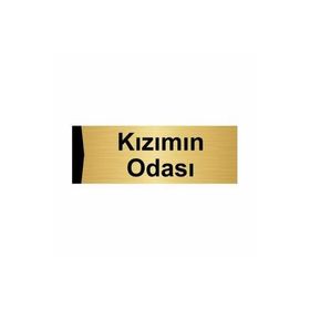 Özarslan Dizayn Kızımın Odası 10x20 cm Altın Renk Metal Yönlendirme Levhası