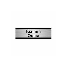 Özarslan Dizayn Kızımın Odası 10x20 cm Gümüş Renk Metal Yönlendirme Levhası