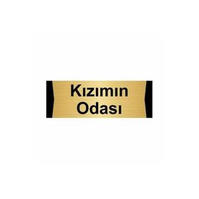 Özarslan Dizayn Kızımın Odası 5x20 cm Altın Renk Metal Yönlendirme Levhası