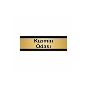Özarslan Dizayn Kızımın Odası 5x20 cm Altın Renk Metal Yönlendirme Levhası