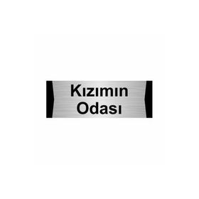 Özarslan Dizayn Kızımın Odası 5x20 cm Gümüş Renk Metal Yönlendirme Levhası