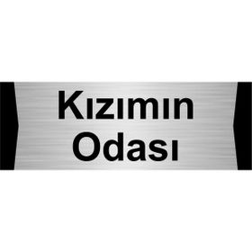 Özarslan Dizayn Kızımın Odası 5x20 cm Gümüş Renk Metal Yönlendirme Levhası