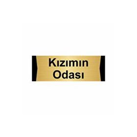 Özarslan Dizayn Kızımın Odası 7x20 cm Altın Renk Metal Yönlendirme Levhası
