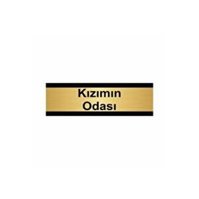 Özarslan Dizayn Kızımın Odası 7x20 cm Altın Renk Metal Yönlendirme Levhası