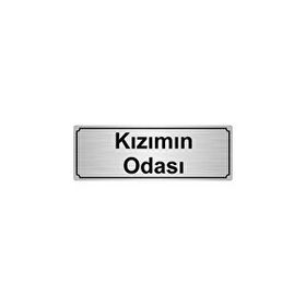 Özarslan Dizayn Kızımın Odası 7x20 cm Gümüş Renk Metal Yönlendirme Levhası