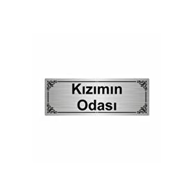 Özarslan Dizayn Kızımın Odası 7x20 cm Gümüş Renk Metal Yönlendirme Levhası
