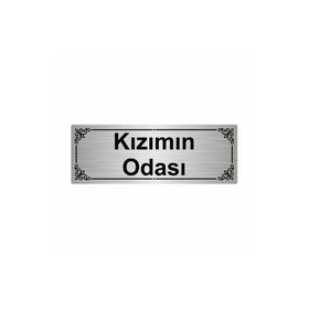 Özarslan Dizayn Kızımın Odası 7x20 cm Gümüş Renk Metal Yönlendirme Levhası