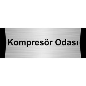 Özarslan Dizayn Kompresör Odası 5x20 cm Gümüş Renk Metal Yönlendirme Levhası