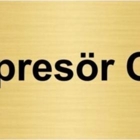 Özarslan Dizayn Kompresör Odası 7x20 cm Altın Renk Metal Yönlendirme Levhası