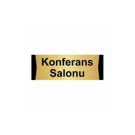 Özarslan Dizayn Konferans Salonu 10x20 cm Altın Renk Metal Yönlendirme Levhası