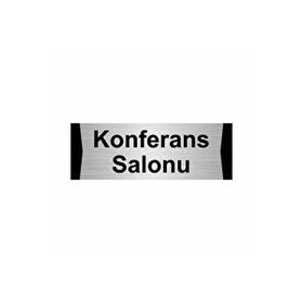 Özarslan Dizayn Konferans Salonu 10x20 cm Gümüş Renk Metal Yönlendirme Levhası