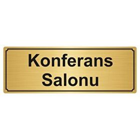 Özarslan Dizayn Konferans Salonu 5x20 cm Altın Renk Metal Yönlendirme Levhası