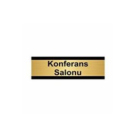 Özarslan Dizayn Konferans Salonu 5x20 cm Altın Renk Metal Yönlendirme Levhası