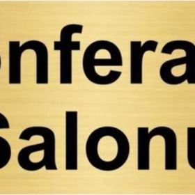 Özarslan Dizayn Konferans Salonu 5x20 cm Altın Renk Metal Yönlendirme Levhası