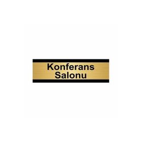 Özarslan Dizayn Konferans Salonu 7x20 cm Altın Renk Metal Yönlendirme Levhası
