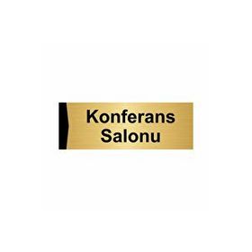Özarslan Dizayn Konferans Salonu 7x20 cm Altın Renk Metal Yönlendirme Levhası