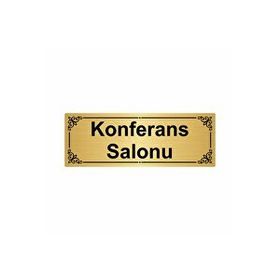 Özarslan Dizayn Konferans Salonu 7x20 cm Altın Renk Metal Yönlendirme Levhası