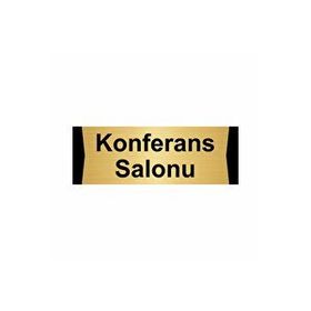 Özarslan Dizayn Konferans Salonu 7x20 cm Altın Renk Metal Yönlendirme Levhası