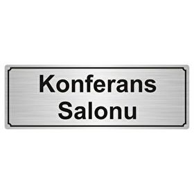 Özarslan Dizayn Konferans Salonu 7x20 cm Gümüş Renk Metal Yönlendirme Levhası