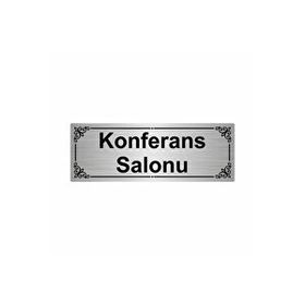 Özarslan Dizayn Konferans Salonu 7x20 cm Gümüş Renk Metal Yönlendirme Levhası