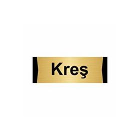 Özarslan Dizayn Kreş 10x20 cm Altın Renk Metal Yönlendirme Levhası