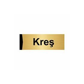 Özarslan Dizayn Kreş 10x20 cm Altın Renk Metal Yönlendirme Levhası