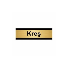 Özarslan Dizayn Kreş 10x20 cm Altın Renk Metal Yönlendirme Levhası
