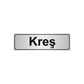 Özarslan Dizayn Kreş 10x20 cm Gümüş Renk Metal Yönlendirme Levhası