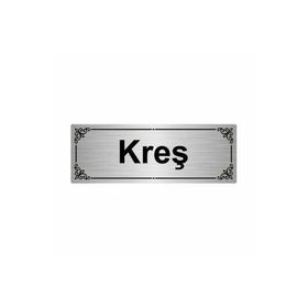 Özarslan Dizayn Kreş 7x20 cm Gümüş Renk Metal Yönlendirme Levhası