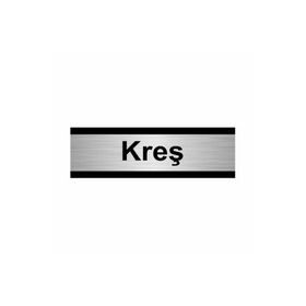 Özarslan Dizayn Kreş 7x20 cm Gümüş Renk Metal Yönlendirme Levhası