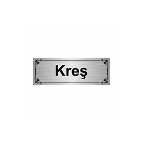 Özarslan Dizayn Kreş 7x20 cm Gümüş Renk Metal Yönlendirme Levhası