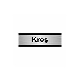Özarslan Dizayn Kreş 7x20 cm Gümüş Renk Metal Yönlendirme Levhası