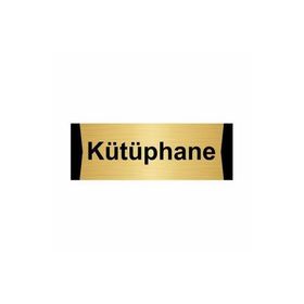 Özarslan Dizayn Kütüphane 5x20 cm Altın Renk Metal Yönlendirme Levhası
