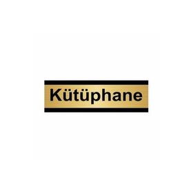 Özarslan Dizayn Kütüphane 7x20 cm Altın Renk Metal Yönlendirme Levhası