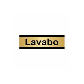 Özarslan Dizayn Lavabo 10x20 cm Altın Renk Metal Yönlendirme Levhası