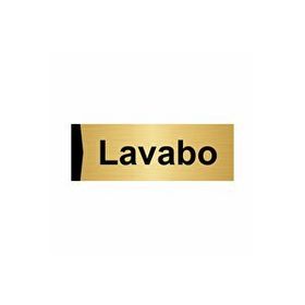 Özarslan Dizayn Lavabo 10x20 cm Altın Renk Metal Yönlendirme Levhası