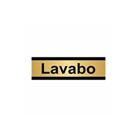 Özarslan Dizayn Lavabo 10x20 cm Altın Renk Metal Yönlendirme Levhası