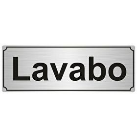 Özarslan Dizayn Lavabo 10x20 cm Gümüş Renk Metal Yönlendirme Levhası